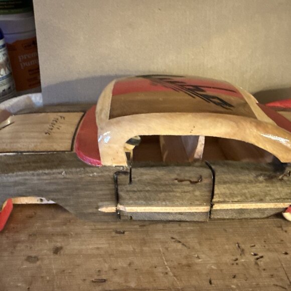 Vintage Wooden Handmade Classic Car Model Cadillac - Picture 12 of 16